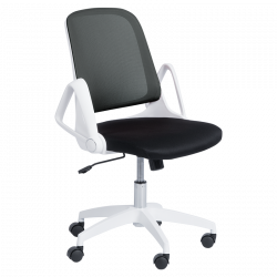 Carmen 7033 Office Chair, Up to 100 kg, Tilt Adjustment, Locking Mechanism, Polypropylene Casters, Black/Gray