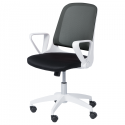 Carmen 7033 Office Chair, Up to 100 kg, Tilt Adjustment, Locking Mechanism, Polypropylene Casters, Black/Gray