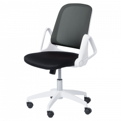 Carmen 7033 Office Chair, Up to 100 kg, Tilt Adjustment, Locking Mechanism, Polypropylene Casters, Black/Gray