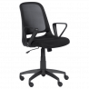 Carmen 7033 Office Chair, Up to 100 kg, Tilt Adjustment, Locking Mechanism, Polypropylene Casters, Black