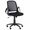 Carmen 7033 Office Chair, Up to 100 kg, Tilt Adjustment, Locking Mechanism, Polypropylene Casters, Black