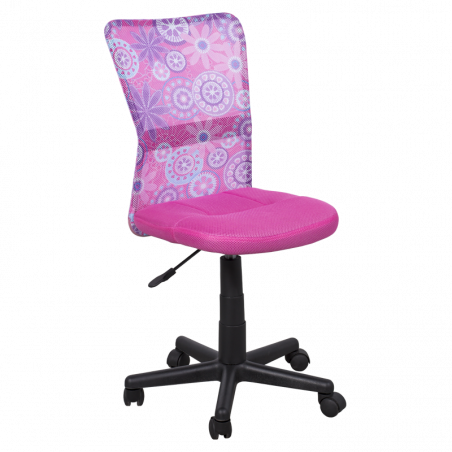 Carmen 7022-1 High Chair, Up to 70 kg, Mesh, Chrome Base, Pink/Black