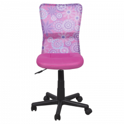 Carmen 7022-1 High Chair, Up to 70 kg, Mesh, Chrome Base, Pink/Black