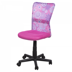 Carmen 7022-1 High Chair, Up to 70 kg, Mesh, Chrome Base, Pink/Black