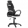 Carmen 7511 Gaming Chair, Up to 130 kg, Faux Leather, Rocking Function, Polypropylene Casters, Black/White