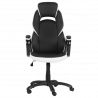 Carmen 7511 Gaming Chair, Up to 130 kg, Faux Leather, Rocking Function, Polypropylene Casters, Black/White