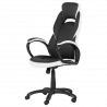 Carmen 7511 Gaming Chair, Up to 130 kg, Faux Leather, Rocking Function, Polypropylene Casters, Black/White