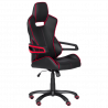 Carmen 7513 Gaming Chair, Up to 130 kg, Faux Leather, Rocking Function, Silicone Casters, Black/Red