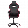 Carmen 7513 Gaming Chair, Up to 130 kg, Faux Leather, Rocking Function, Silicone Casters, Black/Red