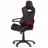Carmen 7513 Gaming Chair, Up to 130 kg, Faux Leather, Rocking Function, Silicone Casters, Black/Red