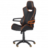 Carmen 7513 Gaming Chair, Up to 130 kg, Faux Leather, Rocking Function, Silicone Casters, Black/Orange