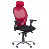 Carmen 7520 Ergonomic Chair, Up to 130 kg, Lockable in Various Positions, Tilt Adjustment, Lumbar Support, Black/Red