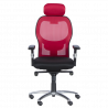 Carmen 7520 Ergonomic Chair, Up to 130 kg, Lockable in Various Positions, Tilt Adjustment, Lumbar Support, Black/Red