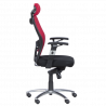 Carmen 7520 Ergonomic Chair, Up to 130 kg, Lockable in Various Positions, Tilt Adjustment, Lumbar Support, Black/Red