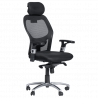 Carmen 7520 Ergonomic Chair, Up to 130 kg, Lockable in Various Positions, Tilt Adjustment, Lumbar Support, Black