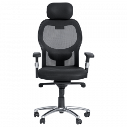 Carmen 7520 Ergonomic Chair, Up to 130 kg, Lockable in Various Positions, Tilt Adjustment, Lumbar Support, Black
