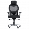 Carmen 7520 Ergonomic Chair, Up to 130 kg, Lockable in Various Positions, Tilt Adjustment, Lumbar Support, Black