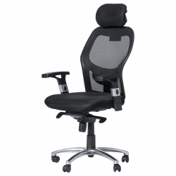 Carmen 7520 Ergonomic Chair, Up to 130 kg, Lockable in Various Positions, Tilt Adjustment, Lumbar Support, Black