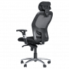 Carmen 7520 Ergonomic Chair, Up to 130 kg, Lockable in Various Positions, Tilt Adjustment, Lumbar Support, Black
