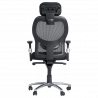 Carmen 7520 Ergonomic Chair, Up to 130 kg, Lockable in Various Positions, Tilt Adjustment, Lumbar Support, Black