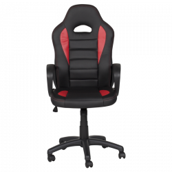 Carmen 7501 Gaming Chair, Up to 100 kg, Rocking Function, Faux Leather, Black/Red