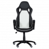 Carmen 7502 Gaming Chair, Up to 120 kg, Faux Leather, Rocking Function, Silicone Casters, White/Black