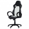 Carmen 7502 Gaming Chair, Up to 120 kg, Faux Leather, Rocking Function, Silicone Casters, White/Black