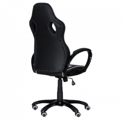 Carmen 7502 Gaming Chair, Up to 120 kg, Faux Leather, Rocking Function, Silicone Casters, White/Black