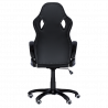 Carmen 7502 Gaming Chair, Up to 120 kg, Faux Leather, Rocking Function, Silicone Casters, White/Black