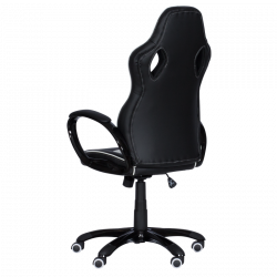 Carmen 7502 Gaming Chair, Up to 120 kg, Faux Leather, Rocking Function, Silicone Casters, White/Black