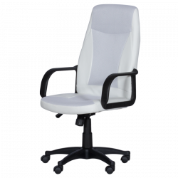 Carmen 6511 Office Chair, Up to 100 kg, Faux Leather, Tilt Adjustment, Locking Mechanism, White