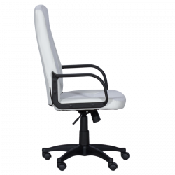 Carmen 6511 Office Chair, Up to 100 kg, Faux Leather, Tilt Adjustment, Locking Mechanism, White
