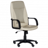 Carmen 6511 Office Chair, Up to 100 kg, Faux Leather, Tilt Adjustment, Locking Mechanism, Beige