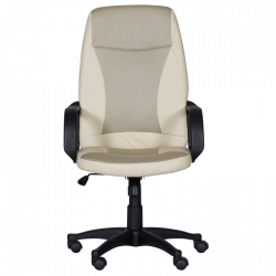 Carmen 6511 Office Chair, Up to 100 kg, Faux Leather, Tilt Adjustment, Locking Mechanism, Beige