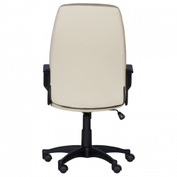 Carmen 6511 Office Chair, Up to 100 kg, Faux Leather, Tilt Adjustment, Locking Mechanism, Beige