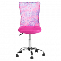 Carmen 7022-1 LUX Children's Chair, Up to 70 kg, Mesh, Chrome Base, Pink/Chrome