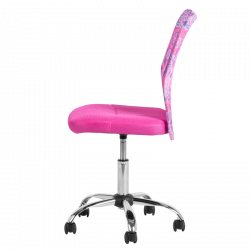 Carmen 7022-1 LUX Children's Chair, Up to 70 kg, Mesh, Chrome Base, Pink/Chrome