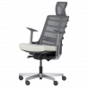 Carmen ALBERTO Ergonomic Chair, Up to 130 kg, Genuine Leather, Auto Weight-Sensing Function, Flame-Retardant Upholstery, Shock Absorption, White
