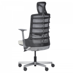 Carmen ALBERTO Ergonomic Chair, Up to 130 kg, Genuine Leather, Auto Weight-Sensing Function, Flame-Retardant Upholstery, Shock Absorption, White