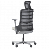 Carmen ALBERTO Ergonomic Chair, Up to 130 kg, Genuine Leather, Auto Weight-Sensing Function, Flame-Retardant Upholstery, Shock Absorption, White