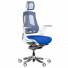 AMBRA Ergonomic Chair, Up to 130 kg, Breathable Mesh, Flame-Retardant Upholstery, Backrest Lockable in Multiple Positions, Smooth Adjustment, Royal Blue