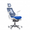 AMBRA Ergonomic Chair, Up to 130 kg, Breathable Mesh, Flame-Retardant Upholstery, Backrest Lockable in Multiple Positions, Smooth Adjustment, Royal Blue