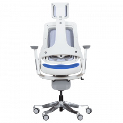 AMBRA Ergonomic Chair, Up to 130 kg, Breathable Mesh, Flame-Retardant Upholstery, Backrest Lockable in Multiple Positions, Smooth Adjustment, Royal Blue