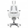 AMBRA Ergonomic Chair, Up to 130 kg, Breathable Mesh, Flame-Retardant Upholstery, Backrest Lockable in Multiple Positions, Smooth Adjustment, White