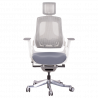 AMBRA Ergonomic Chair, Up to 130 kg, Breathable Mesh, Flame-Retardant Upholstery, Backrest Lockable in Multiple Positions, Smooth Adjustment, Gray