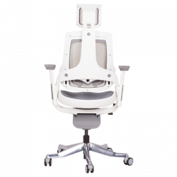 AMBRA Ergonomic Chair, Up to 130 kg, Breathable Mesh, Flame-Retardant Upholstery, Backrest Lockable in Multiple Positions, Smooth Adjustment, Gray