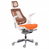 AMBRA Ergonomic Chair, Up to 130 kg, Breathable Mesh, Flame-Retardant Upholstery, Backrest Lockable in Multiple Positions, Smooth Adjustment, Orange