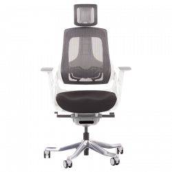 AMBRA Ergonomic Chair, Up to 130 kg, Breathable Mesh, Flame-Retardant Upholstery, Backrest Lockable in Multiple Positions, Smooth Adjustment, Black