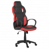 Carmen 7510 Gaming Chair, Up to 130 kg, Faux Leather, Rocking Function, Polypropylene Casters, Black/Red