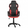 Carmen 7510 Gaming Chair, Up to 130 kg, Faux Leather, Rocking Function, Polypropylene Casters, Black/Red